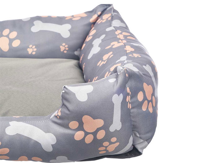 Mascow Cuna Rectangular para Mascota Hueso y Huellas Surtido Colores 58x48 cm (Set de 6)