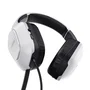 Trust GXT 415 Zirox Auriculares Gaming con Micrófono Plegable, Alámbrico, Jack 3.5mm, Diadema Ajustable, Blanco y Negro, Compatible con PS5, PC y Mac