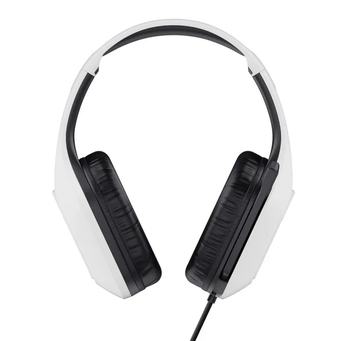 Trust GXT 415 Zirox Auriculares Gaming con Micrófono Plegable, Alámbrico, Jack 3.5mm, Diadema Ajustable, Blanco y Negro, Compatible con PS5, PC y Mac
