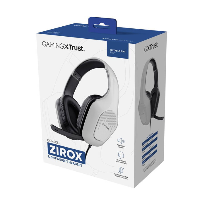 Trust GXT 415 Zirox Auriculares Gaming Blancos