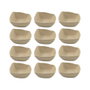 Summa Bol Io Cuadrado de Gres, Crema, 13.5x13.5x4 cm, Capacidad 26 cl (Set de 12)