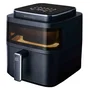 Grunkel BLACKLIGHTFRYER Freidora de Aire Caliente sin Aceite, 6L, 1400W, 12 Programas, Control Táctil Digital, Negro