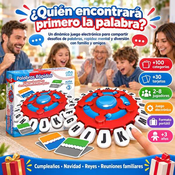 Jugatoys - enfamilia Juego Palabras Rápidas 26.5x5x26.5 Jugatoys - enfamilia Juego Palabras Rápidas 26.5x5x26.5