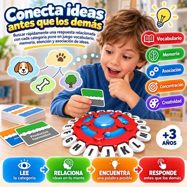 Jugatoys - enfamilia Juego Palabras Rápidas 26.5x5x26.5 Jugatoys - enfamilia Juego Palabras Rápidas 26.5x5x26.5