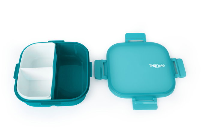 Thermosport Fiambrera 3 Departamentos Cuadrada 19x19x6 cm 900ml (6 Unidades)