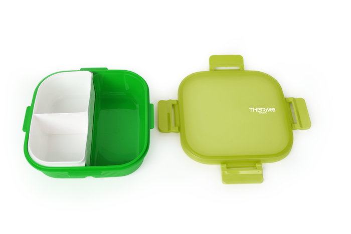 Thermosport Fiambrera 3 Departamentos Cuadrada 19x19x6 cm 900ml (6 Unidades)