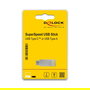 DeLOCK USB 3.2 Gen 1 (5 Gbps) - Lápiz de memoria 64GB USB-C + USB-A, carcasa metálica plateada, velocidad 100 MB/s, giratorio, plug and play