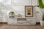 Vanguard Fressia Marble Soporte de TV Elegante Color Mármol Freesia 160cm Ancho