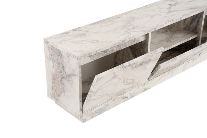 Vanguard Fressia Marble Soporte de TV Elegante Color Mármol Freesia 160cm Ancho