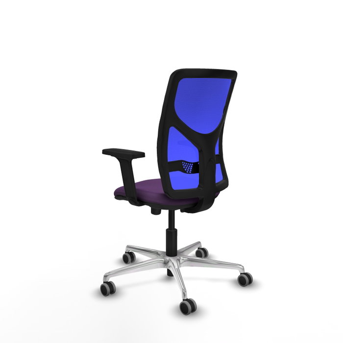 PIQUERAS Y CRESPO Silla de oficina Motilla con mecanismo Sincro/Traslack, Tela Morada y Malla Azul PIQUERAS Y CRESPO Silla de oficina Motilla con mecanismo Sincro/Traslack, Tela Morada y Malla Azul
