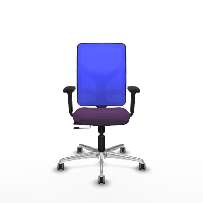 PIQUERAS Y CRESPO Silla de oficina Motilla con mecanismo Sincro/Traslack, Tela Morada y Malla Azul PIQUERAS Y CRESPO Silla de oficina Motilla con mecanismo Sincro/Traslack, Tela Morada y Malla Azul