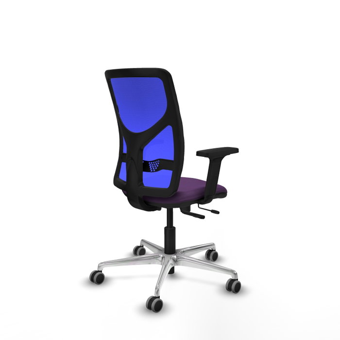 PIQUERAS Y CRESPO Silla de oficina Motilla con mecanismo Sincro/Traslack, Tela Morada y Malla Azul PIQUERAS Y CRESPO Silla de oficina Motilla con mecanismo Sincro/Traslack, Tela Morada y Malla Azul
