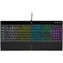 Corsair K55 RGB PRO Teclado Gaming USB Alámbrico con Retroiluminación RGB, QWERTY Español, Negro, Completo (100%) con Reposamuñecas Extraíble