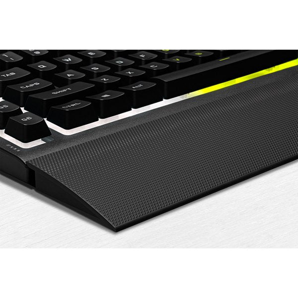Corsair K55 RGB PRO Teclado Gaming USB Alámbrico con Retroiluminación RGB, QWERTY Español, Negro, Completo (100%) con Reposamuñecas Extraíble