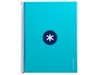 Antartik Cuaderno Espiral A4 Turquesa 80 Hojas 90g