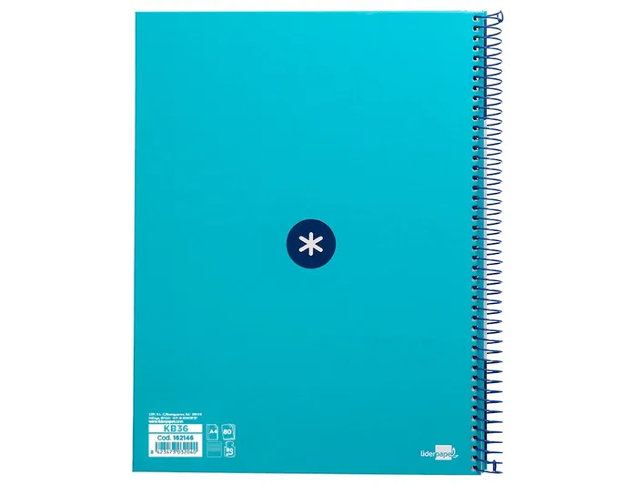 Antartik Cuaderno Espiral A4 Turquesa 80 Hojas 90g