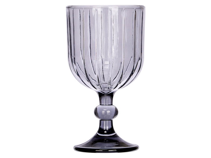 Vivalto Copa Vino Rayas 380 ml Humo Gris 9x16.4x9 cm (Set de 24)