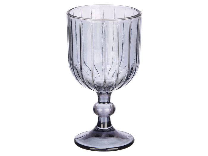 Vivalto Copa Vino Rayas 380 ml Humo Gris 9x16.4x9 cm (Set de 24)