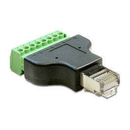 DeLOCK 65389 Adaptador RJ45 a Bloque de Terminales 8 Pin 2 piezas 3,5 mm