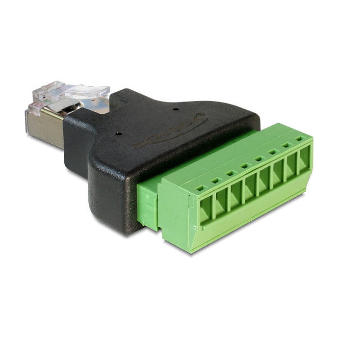 DeLOCK 65389 Adaptador RJ45 a Bloque de Terminales 8 Pin 2 piezas 3,5 mm