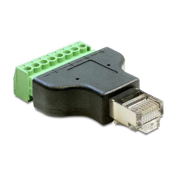 DeLOCK 65389 Adaptador RJ45 a Bloque de Terminales 8 Pin 2 piezas DeLOCK 65389 Adaptador RJ45 a Bloque de Terminales 8 Pin 2 piezas