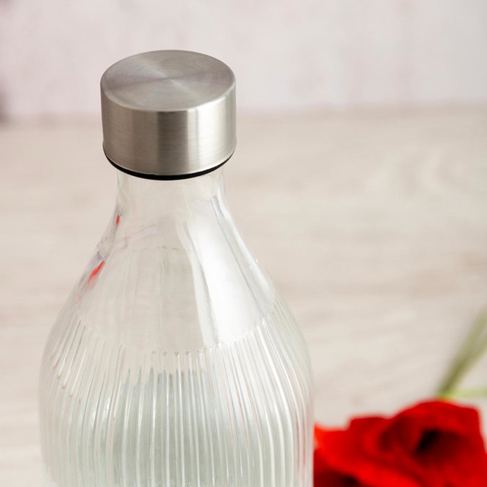 Botella Mesa Vidrio con Tapón Maison Quid 1 L (12 Unidades)