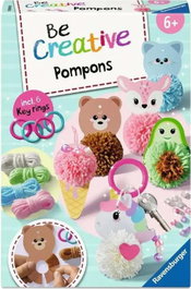 Ravensburger BE CREATIVE MIDI PONPON KAWAII LLAVEROS