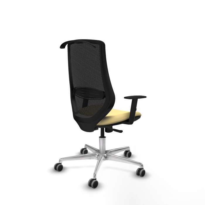 PIQUERAS Y CRESPO Silla de oficina Mardos con mecanismo Sincro, Crema y Negro