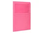 Q-connect Subcarpeta de cartulina rosa con ventana transparente DIN A4