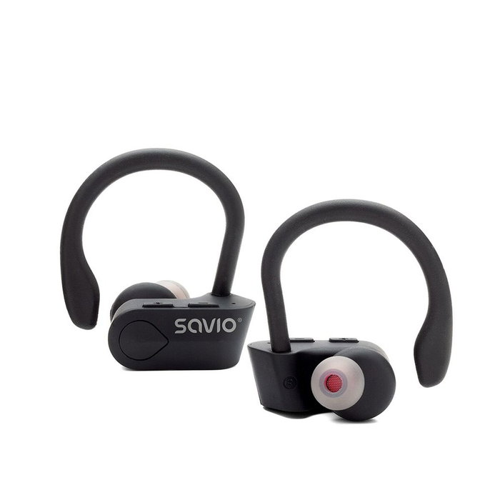 SAVIO Auriculares inalámbricos con micrófono TWS-03 Negro
