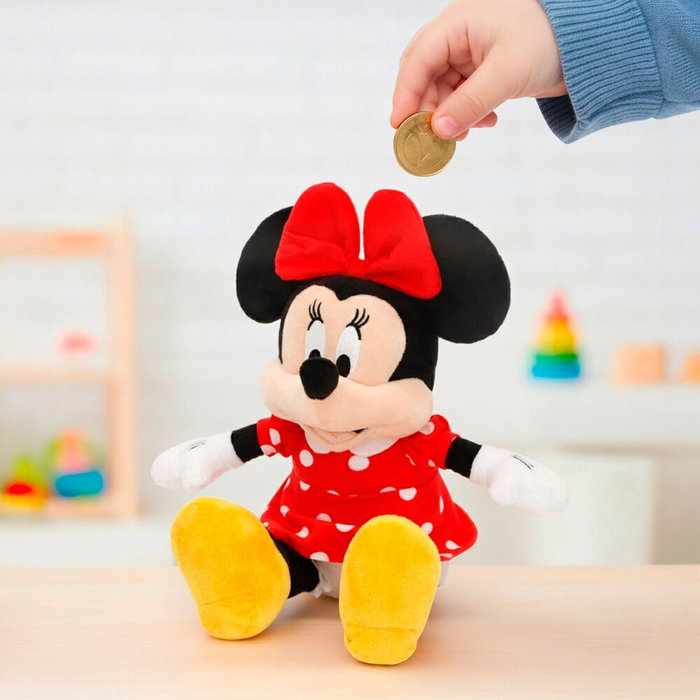 Disney Minnie Peluche Hucha 20cm - Muñeco de Peluche Alcancía para Niños +3 Años Disney Minnie Peluche Hucha 20cm - Muñeco de Peluche Alcancía para Niños +3 Años