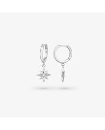 Radiant Pendientes Criollas Estrellas Silver STARS Gris