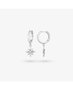 Radiant Pendientes Criollas Estrellas Silver STARS Gris