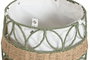 DKD Home Decor Cesta de Fibra y Poliéster 44x44x36 cm, Pack de 2 unidades, Colores Surtidos (Verde/Blanco) sleeves
