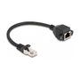 DeLOCK Cable de extensión RJ50 macho a hembra S/FTP 0,25 m negro