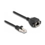 DeLOCK Cable de extensión RJ50 macho a hembra S/FTP 0,25 m negro