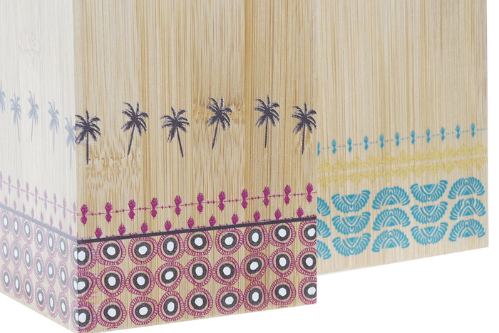 DKD Home Decor Cubertero de Bambú Africa Gres Surtido