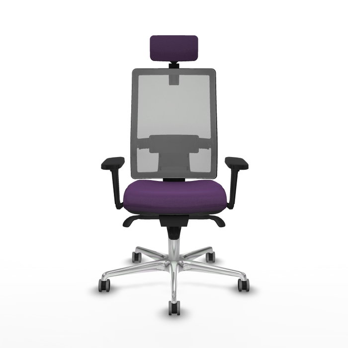 PIQUERAS Y CRESPO Silla de oficina Horna con mecanismo Sincro, Morado y Gris