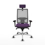 PIQUERAS Y CRESPO Silla de oficina Horna con mecanismo Sincro, Morado y Gris