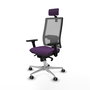 PIQUERAS Y CRESPO Silla de oficina Horna con mecanismo Sincro, Morado y Gris