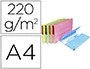 Exacompta Subcarpeta con bolsa de cartulina lustrada, DIN A4, 210 g/m², colores surtidos pastel (amarillo, azul, crema, rosa, verde)