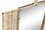 DKD Home Decor Espejo de Ratán Abanico Marrón Natural 52x72 cm