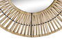 DKD Home Decor Espejo de Ratán Abanico Marrón Natural 52x72 cm