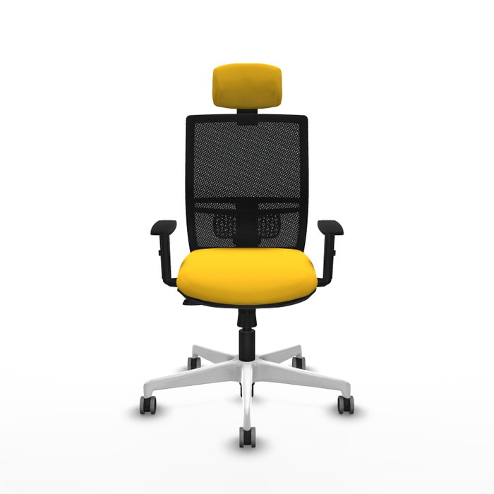 PIQUERAS Y CRESPO Silla de oficina Yunquera con mecanismo Sincro/Traslack, Amarillo y Negro PIQUERAS Y CRESPO Silla de oficina Yunquera con mecanismo Sincro/Traslack, Amarillo y Negro