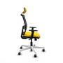 PIQUERAS Y CRESPO Silla de oficina Yunquera con mecanismo Sincro/Traslack, Amarillo y Negro