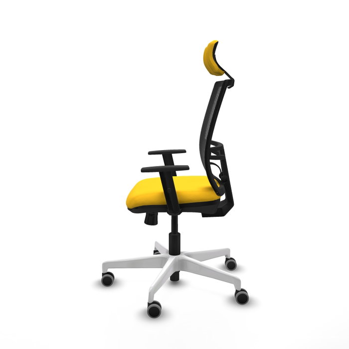 PIQUERAS Y CRESPO Silla de oficina Yunquera con mecanismo Sincro/Traslack, Amarillo y Negro PIQUERAS Y CRESPO Silla de oficina Yunquera con mecanismo Sincro/Traslack, Amarillo y Negro