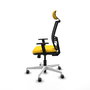 PIQUERAS Y CRESPO Silla de oficina Yunquera con mecanismo Sincro/Traslack, Amarillo y Negro
