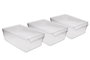 Hermia 727 Set Organizador de Nevera Transparente de Plástico Libre de BPA para Frigorífico - 3 Piezas