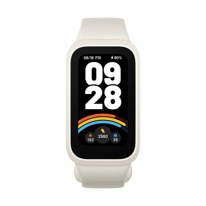 Xiaomi Smart Band 9 Activo, Smartwatch Fitness con Pantalla 1.47'' 60Hz, Correa Luminosa Beige Blanco, 18 Días Batería, 5 ATM, Monitor Sueño y Ritmo Cardíaco, BHR9441GL
