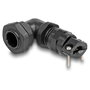 DeLOCK Prensaestopas con alivio de tensión y protección contra la flexión 90° PG9 Negro